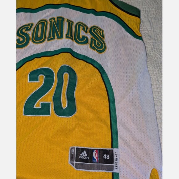 Vintage Seattle Sonics #20 Payton Jersey Mens Sz M #20 Adidas NBA - Picture 4 of 6